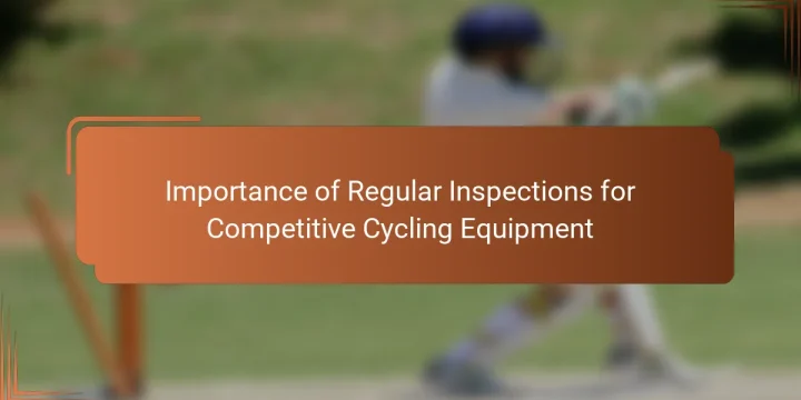 Importance of Regular Inspections for Competitive Cycling Equipment
