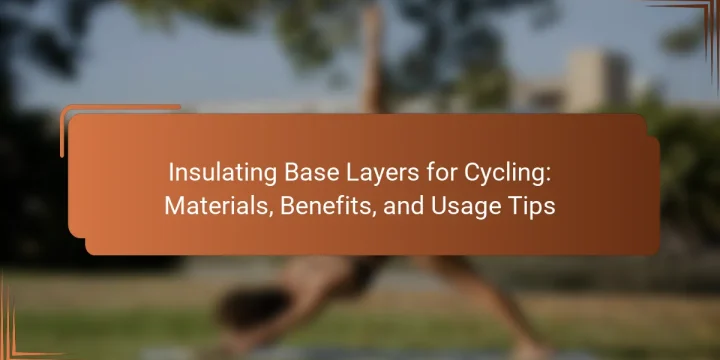 Insulating Base Layers for Cycling: Materials, Benefits, and Usage Tips