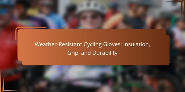 Weather-Resistant Cycling Gloves: Insulation, Grip, and Durability