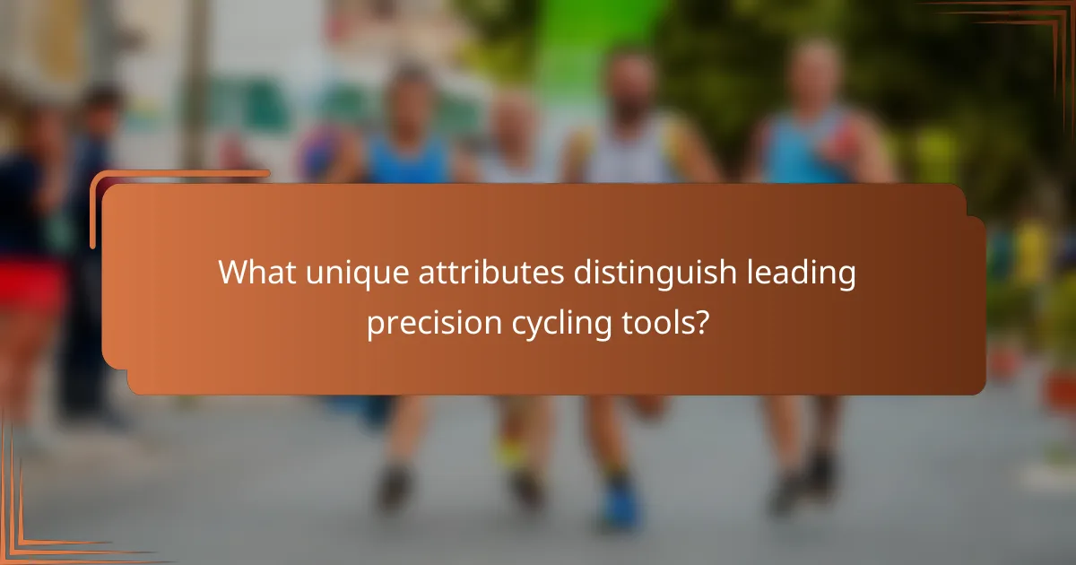 What unique attributes distinguish leading precision cycling tools?