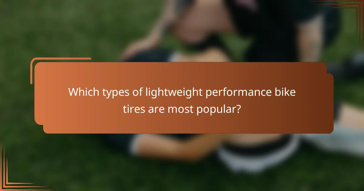 Which types of lightweight performance bike tires are most popular?